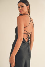Load image into Gallery viewer, Rosette Halter Maxi Dress
