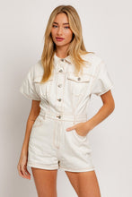 Load image into Gallery viewer, Short Sleeve Denim Romper
