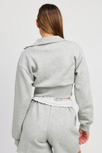 Load image into Gallery viewer, Cropped Quarter Zip Sweatshirt
