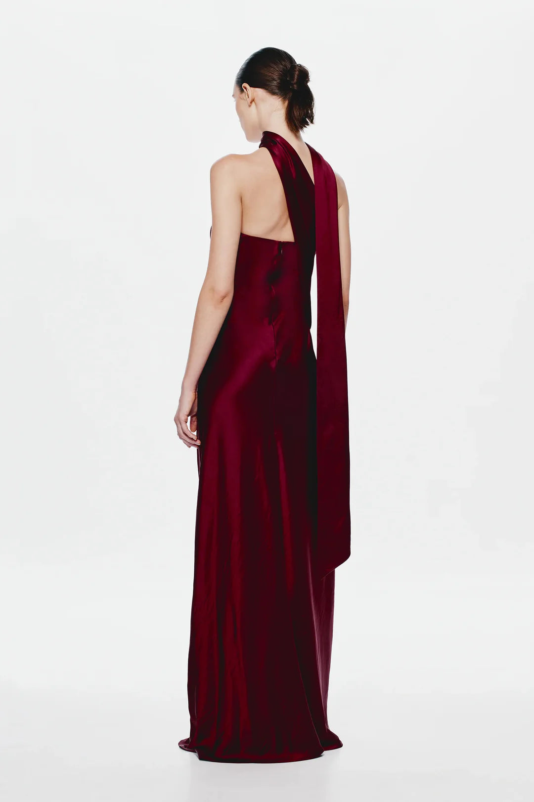 MISHA SATIN LILIA GOWN PORT