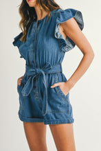 Load image into Gallery viewer, Ruffle Tie-Waist Romper

