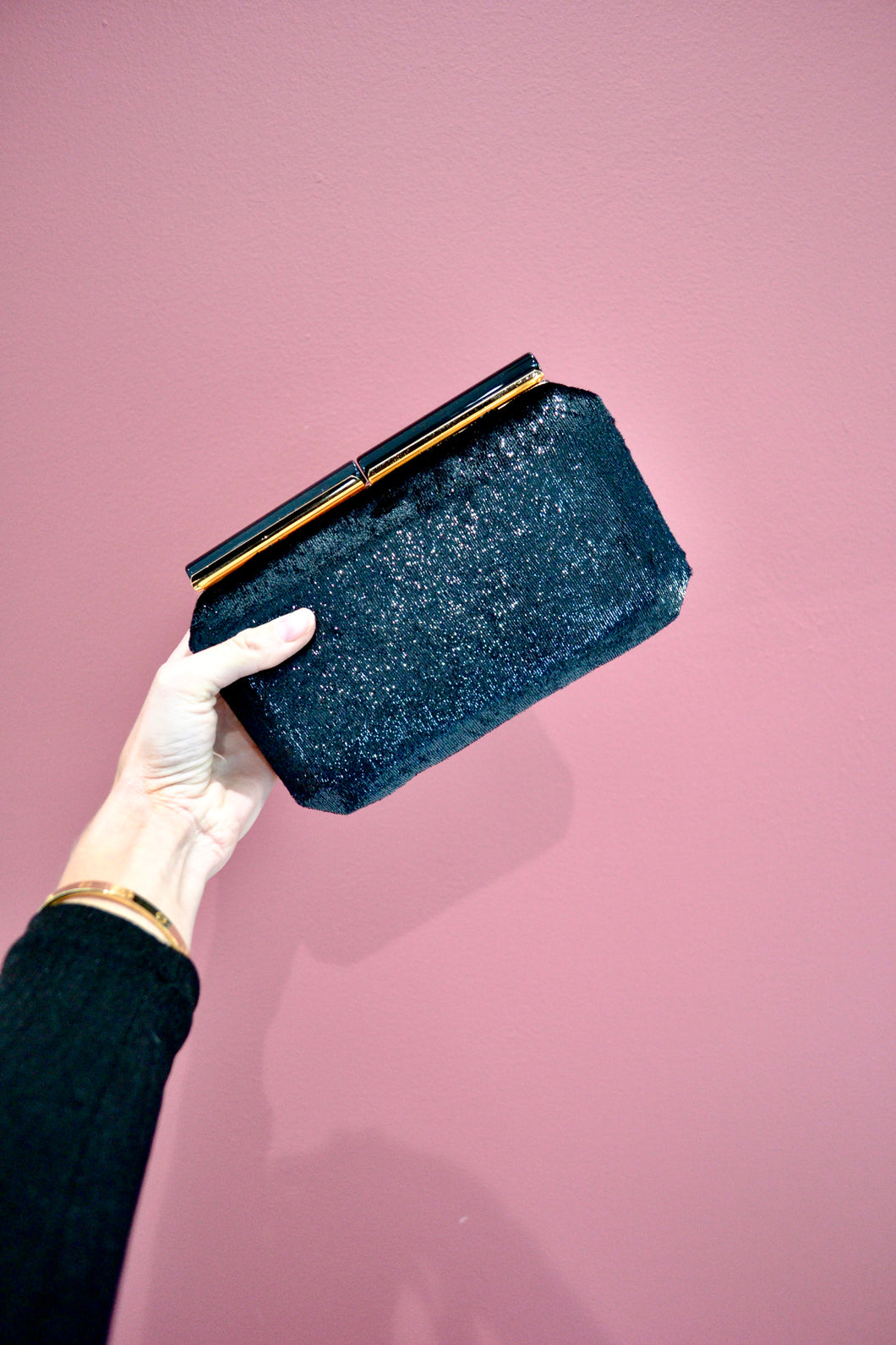 Black Velvet Clutch