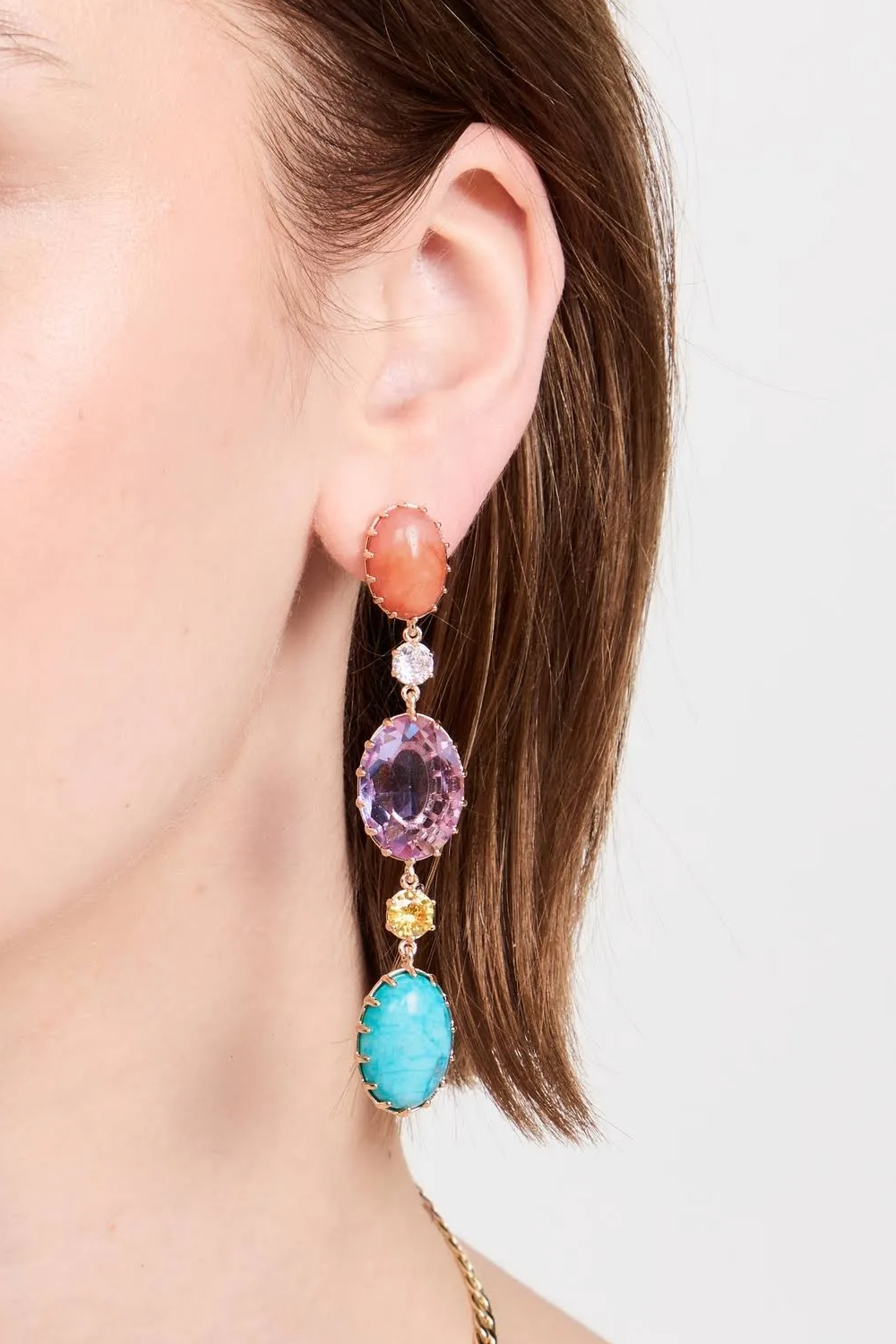 Drop statement earrings