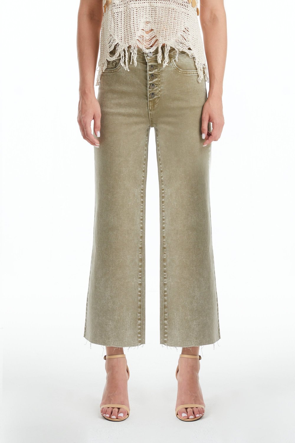 Olive Wide Leg Jean