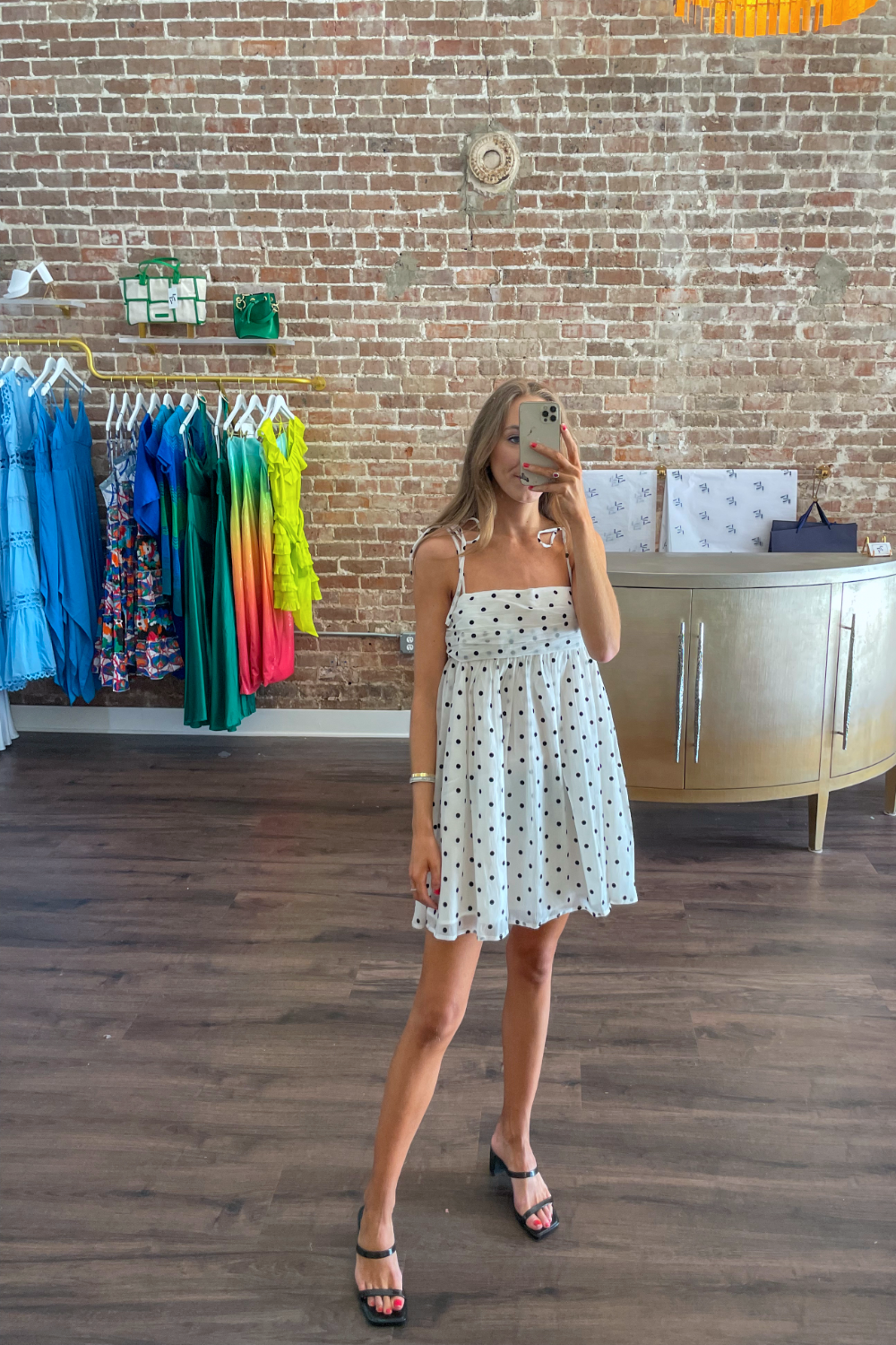 Court Polka Dot Mini Dress