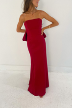 Load image into Gallery viewer, Strapless Bow Back Formal Dress
