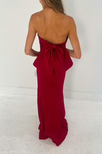 Load image into Gallery viewer, Strapless Bow Back Formal Dress
