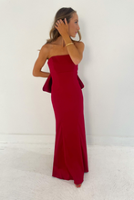 Load image into Gallery viewer, Strapless Bow Back Formal Dress
