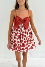 Load image into Gallery viewer, Printed Bow Mini Dress
