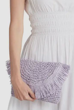 Load image into Gallery viewer, Straw Fringe Clutch
