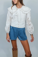 Load image into Gallery viewer, Eyelet Poplin Blouse
