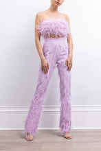 Load image into Gallery viewer, Ostrich Feather Crop Top
