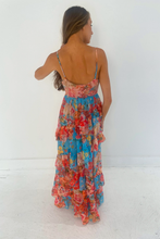 Load image into Gallery viewer, Tiered Ruffle Floral Maxi Dress
