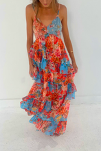 Load image into Gallery viewer, Tiered Ruffle Floral Maxi Dress
