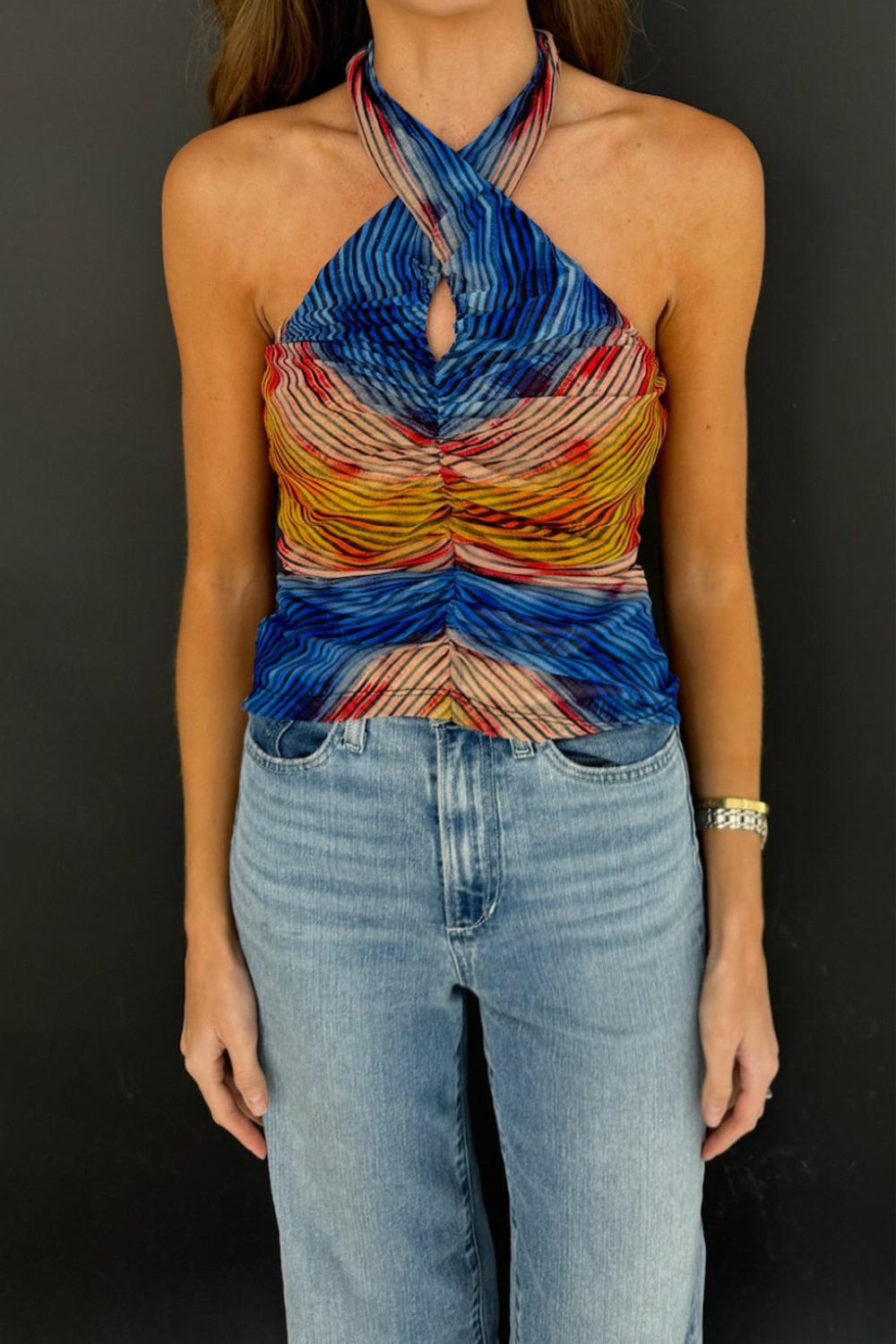 Multi Color Halter Top