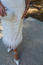 Load image into Gallery viewer, Lace Feather Trim Midi

