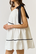 Load image into Gallery viewer, Asymmetrical Bow Tie Mini Dress
