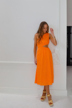 Load image into Gallery viewer, Cutout Asymmetrical Midi Dress
