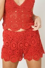 Load image into Gallery viewer, Crochet Cami Short Set
