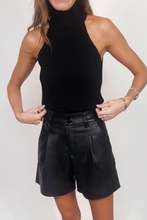 Load image into Gallery viewer, High Waisted Faux Leather Shorts
