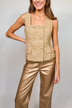 Load image into Gallery viewer, Gold Tweed Top
