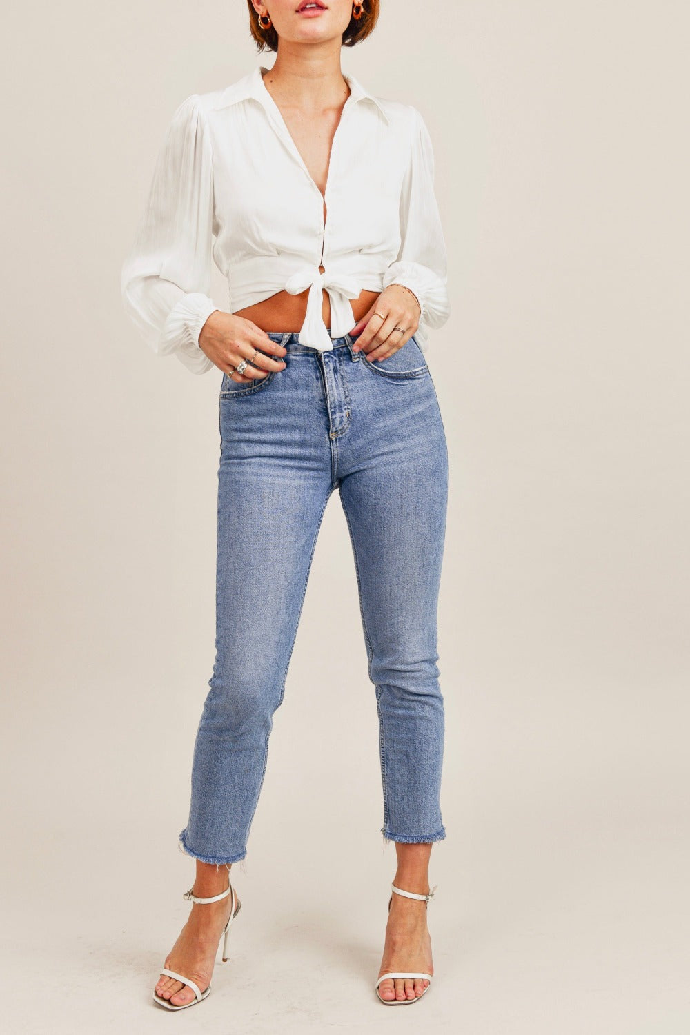 Kennedy Cropped Blouse Tops Seven 1 Seven 