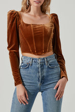 Load image into Gallery viewer, Ashbury Velvet Corset Tops Seven 1 Seven 
