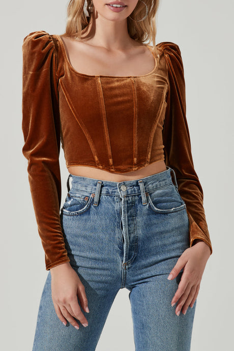 Ashbury Velvet Corset Tops Seven 1 Seven 