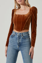 Load image into Gallery viewer, Ashbury Velvet Corset Tops Seven 1 Seven 
