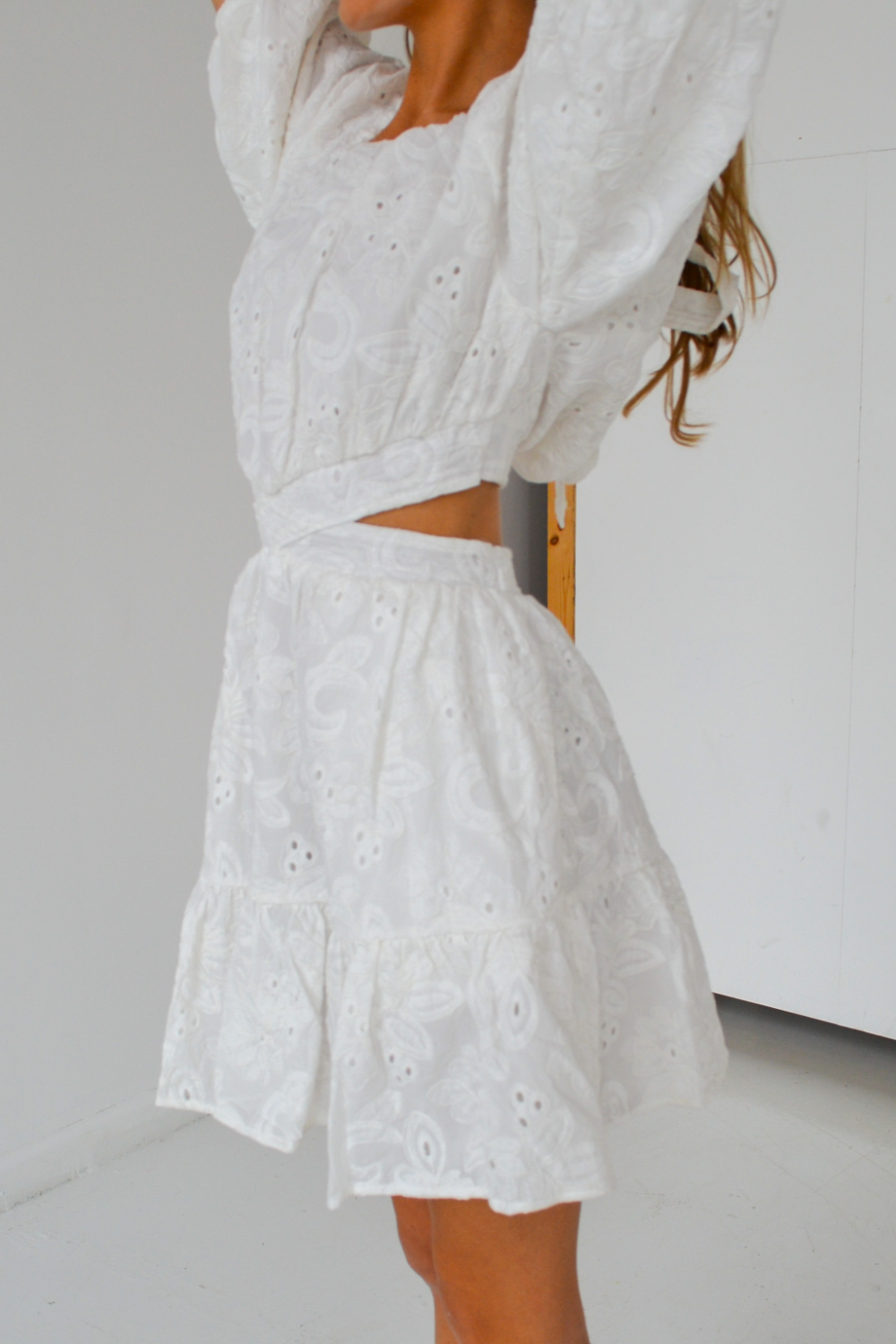 Jolie Eyelet Mini Dress - Seven 1 Seven