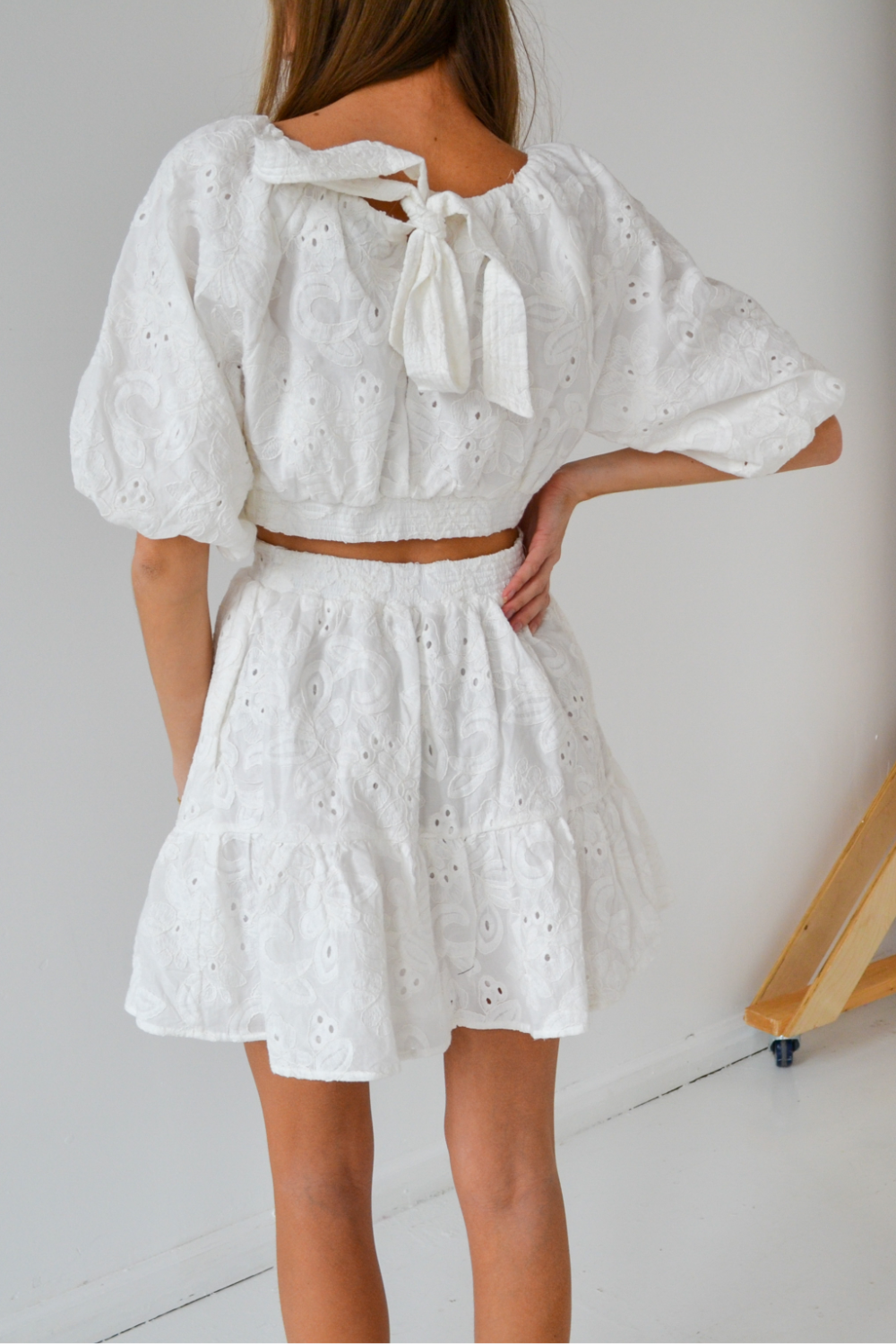 Jolie Eyelet Mini Dress - Seven 1 Seven