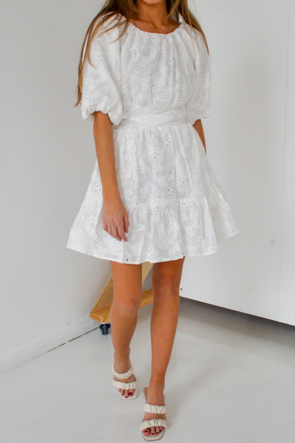 Jolie Eyelet Mini Dress - Seven 1 Seven