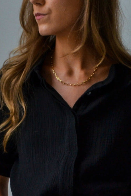 Paperclip Chain Necklace-thin Accessories Made in the deep south 