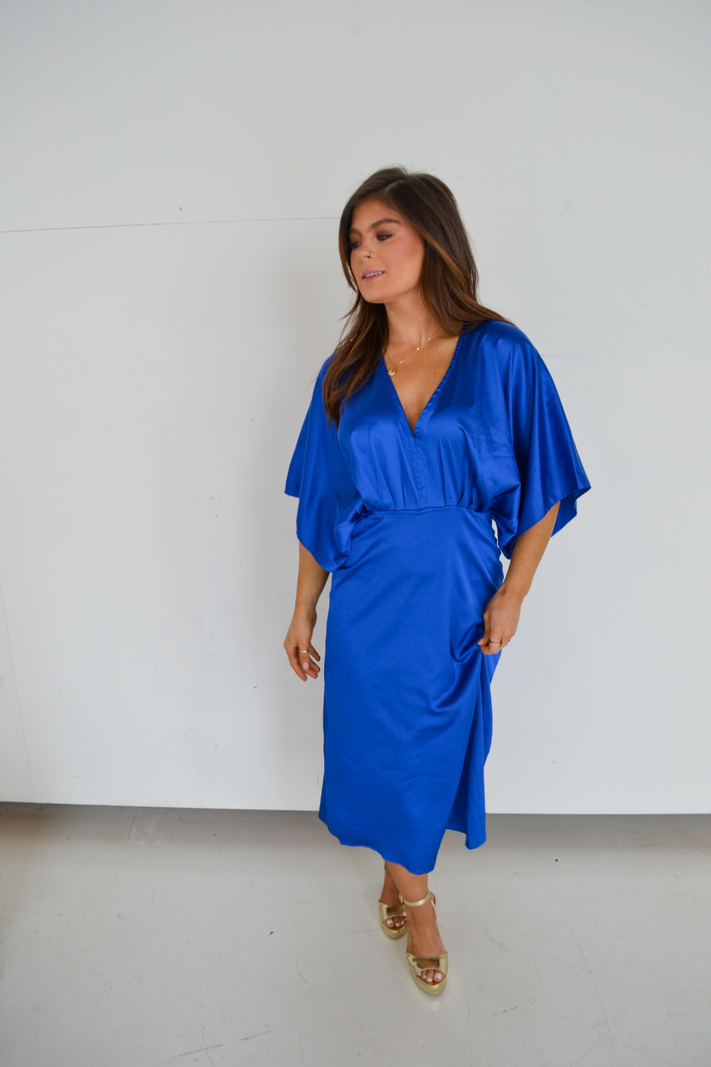 Shelby Satin Midi Dress - Seven 1 Seven