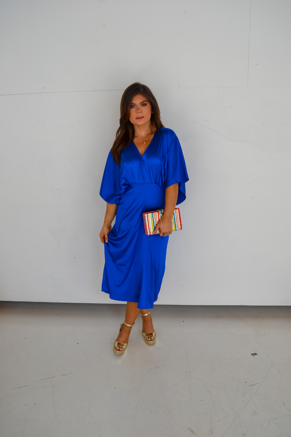 Shelby Satin Midi Dress - Seven 1 Seven